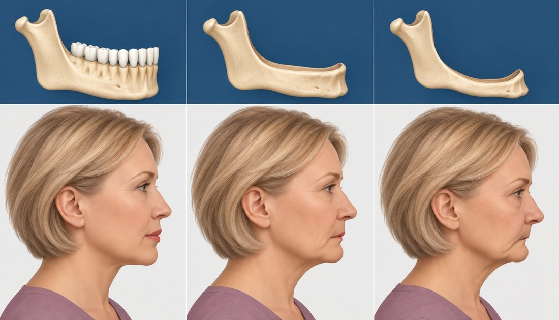 Jawbone loss after tooth loss and its effect on the facial profile